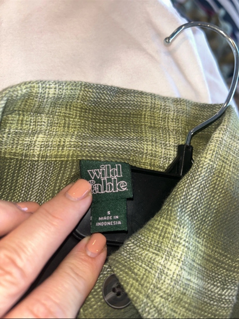 wild fable Olive Green Plaid Button-Down Shirt - Picture 9 of 10